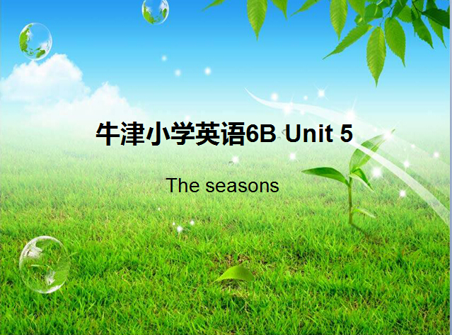 6B Uint5 The seasons