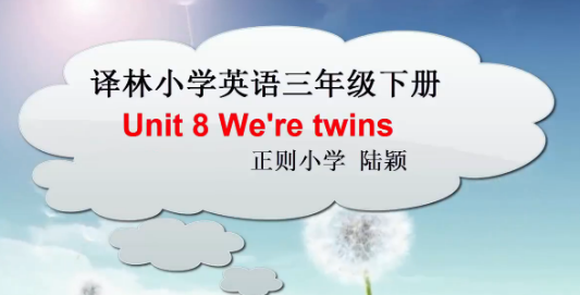 3B Unit 8  We're twins（story time）